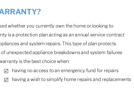 home warranty coverage california